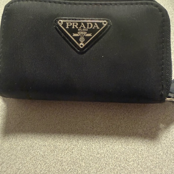Prada Black Leather Zip Key Case with Logo - Picture 3 of 6